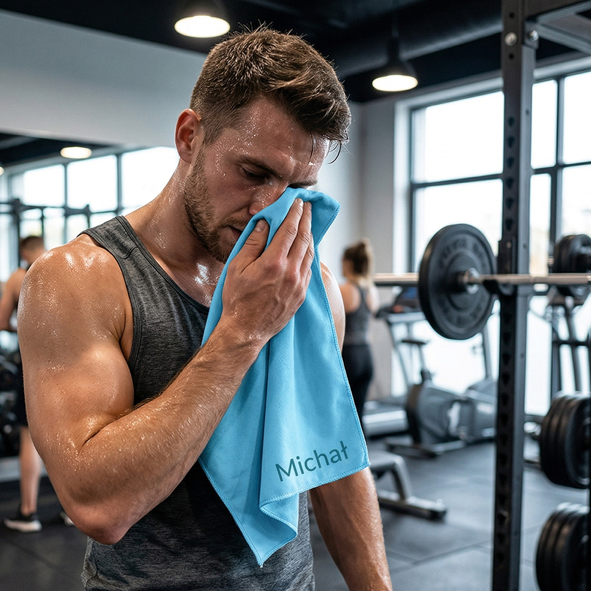 Ręcznik szybkoschnący z grawerem imię ksywka na siłowni